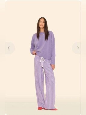 NWOT XIRENA Brinna Pant- Violet Rouge Stripe. Size L